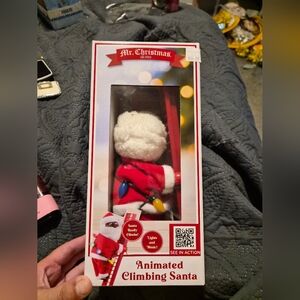 Mr. Christmas African American Animated Climbing Santa NIB